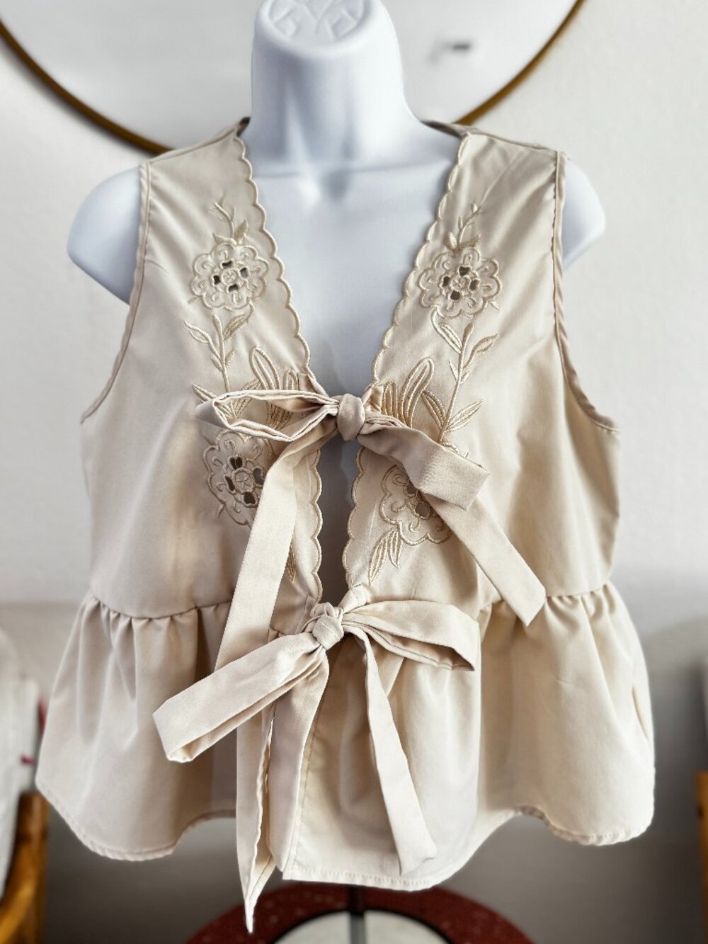 Cream Boho Blouse